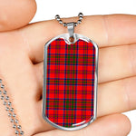 MacKillop Scottish Clan Tartan Military Dog Tag Necklace Jewelry
