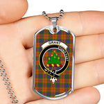 Grant Of Edinchat Scottish Clan Tartan Military Dog Tag Necklace Jewelry