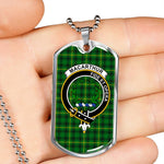 MacArthur Scottish Clan Tartan Military Dog Tag Necklace Jewelry