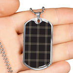 Etermity Scottish Clan Tartan Military Dog Tag Necklace Jewelry
