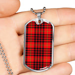 MacIan Scottish Clan Tartan Military Dog Tag Necklace Jewelry