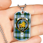 Campbell Dress Scottish Clan Tartan Military Dog Tag Necklace Jewelry