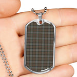 Outlander Fraser Scottish Clan Tartan Military Dog Tag Necklace Jewelry