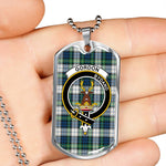 Gordon Dress Ancient Scottish Clan Tartan Military Dog Tag Necklace Jewelry