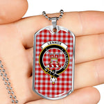 Lennox Dress Scottish Clan Tartan Military Dog Tag Necklace Jewelry