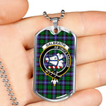 Galbraith Scottish Clan Tartan Military Dog Tag Necklace Jewelry