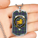 Campbell Argyll Modern Scottish Clan Tartan Military Dog Tag Necklace Jewelry