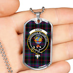 Nairn Scottish Clan Tartan Military Dog Tag Necklace Jewelry