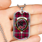 Little Scottish Clan Tartan Military Dog Tag Necklace Jewelry