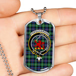 Farquharson Ancient Scottish Clan Tartan Military Dog Tag Necklace Jewelry
