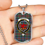 MacDuff Hunting Ancient Scottish Clan Tartan Military Dog Tag Necklace Jewelry
