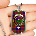 Gow Of Skeoch Scottish Clan Tartan Military Dog Tag Necklace Jewelry