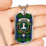 Paterson Hunting Scottish Clan Tartan Military Dog Tag Necklace Jewelry