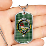 MacDonald Clan Donald Lord Of The Isles Hunting Scottish Clan Tartan Military Dog Tag Necklace Jewelry