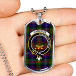 Cameron Of Erracht Modern Scottish Clan Tartan Military Dog Tag Necklace Jewelry