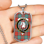 Dunbar Ancient Scottish Clan Tartan Military Dog Tag Necklace Jewelry