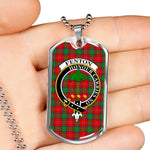 Fenton Scottish Clan Tartan Military Dog Tag Necklace Jewelry