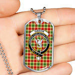 Gibson Scottish Clan Tartan Military Dog Tag Necklace Jewelry