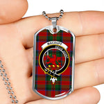 MacDuff Scottish Clan Tartan Military Dog Tag Necklace Jewelry