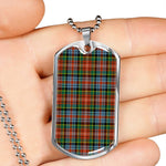 Caledonia Ancient Scottish Clan Tartan Military Dog Tag Necklace Jewelry