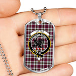 Little Dress Scottish Clan Tartan Military Dog Tag Necklace Jewelry