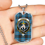 Garden Scottish Clan Tartan Military Dog Tag Necklace Jewelry