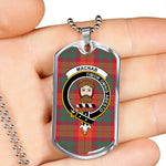 MacNab Ancient Scottish Clan Tartan Military Dog Tag Necklace Jewelry