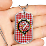 Lennox Crest Dress Scottish Clan Tartan Military Dog Tag Necklace Jewelry