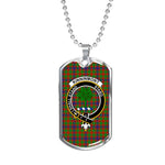 Kinninmont Scottish Clan Tartan Military Dog Tag Necklace Jewelry