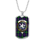 Inglis Modern Scottish Clan Tartan Military Dog Tag Necklace Jewelry
