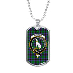 Hunter Of Peebleshire Scottish Clan Tartan Military Dog Tag Necklace Jewelry