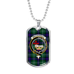 MacDonald Clan Donald Of The Isles Hunting Modern Scottish Clan Tartan Military Dog Tag Necklace Jewelry
