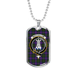 MacCallum Of Berwick Scottish Clan Tartan Military Dog Tag Necklace Jewelry
