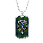 Montgomery Hunting Scottish Clan Tartan Military Dog Tag Necklace Jewelry