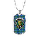 Falconer Scottish Clan Tartan Military Dog Tag Necklace Jewelry