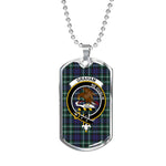 Graham Of Montrose Modern Scottish Clan Tartan Military Dog Tag Necklace Jewelry