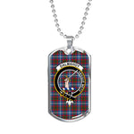 Dalmahoy Scottish Clan Tartan Military Dog Tag Necklace Jewelry
