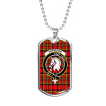 Hepburn Ancient Scottish Clan Tartan Military Dog Tag Necklace Jewelry