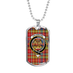 Drummond Of Strathallan Scottish Clan Tartan Military Dog Tag Necklace Jewelry