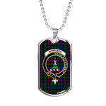 Morrison Scottish Clan Tartan Military Dog Tag Necklace Jewelry