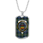 Cameron Of Erracht Ancient Scottish Clan Tartan Military Dog Tag Necklace Jewelry