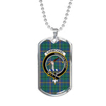 Carmichael Ancient Scottish Clan Tartan Military Dog Tag Necklace Jewelry