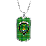 Galloway Hunting Scottish Clan Tartan Military Dog Tag Necklace Jewelry