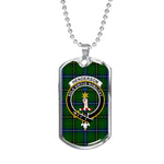 Henderson Modern Scottish Clan Tartan Military Dog Tag Necklace Jewelry