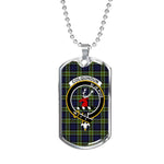 Colquhoun Scottish Clan Tartan Military Dog Tag Necklace Jewelry