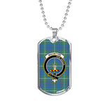 MacIntyre Hunting Ancient Scottish Clan Tartan Military Dog Tag Necklace Jewelry