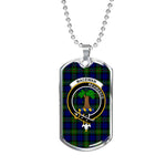 MacEwan Scottish Clan Tartan Military Dog Tag Necklace Jewelry