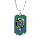 Montgomery Ancient Scottish Clan Tartan Military Dog Tag Necklace Jewelry