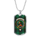 MacAlpine Ancient Scottish Clan Tartan Military Dog Tag Necklace Jewelry