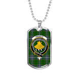 Pringle Scottish Clan Tartan Military Dog Tag Necklace Jewelry